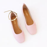 Rose Ballet Swap Golden Studs Cream Ankle