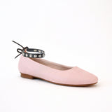 Rose Ballet Swap Silver Studs Black Ankle