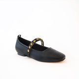 Black Ballet Swap Golden Studs Black