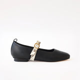 Black Ballet Swap Snake Fivela Ivory