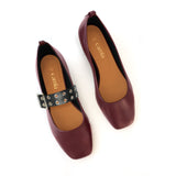 Burgundy Ballet Swap Buckle Black