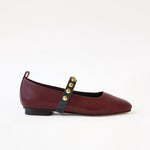 Burgundy - Golden Studs Black Middle