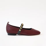 Burgundy - Golden Studs Black Middle