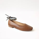 Caramel Ballet Swap Golden Studs Black Ankle