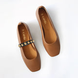 Caramel Ballet Swap Golden Studs Black