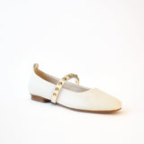 Off White Ballet Swap Golden Studs Cream