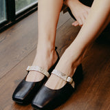 Black Ballet Swap Snake Fivela Ivory
