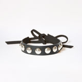 Silver Studs Black Ankle