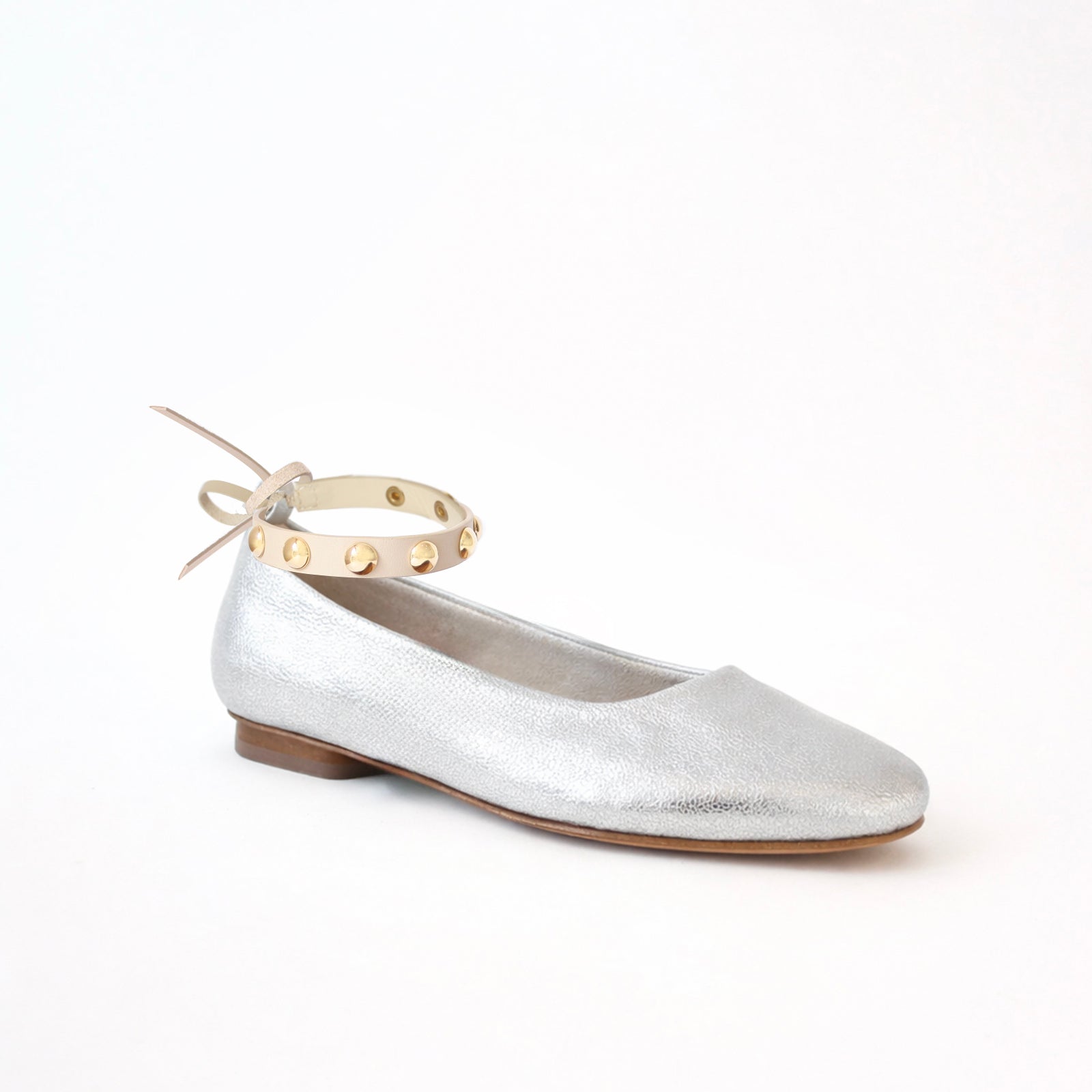 Silver Ballet + C.Golden Studs Anklets