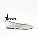 Silver - Silver Studs Black Ankle