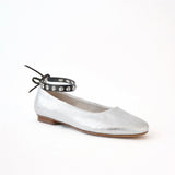 Silver Ballet Swap Silver Studs Black Ankle