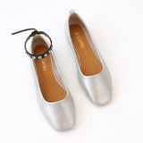 Silver Ballet Swap Silver Studs Black Ankle