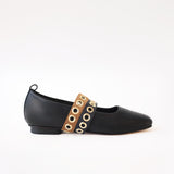 Black - Double Ilhos Black & Camel