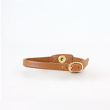 Caramel Ballet Flats — Black Buckle