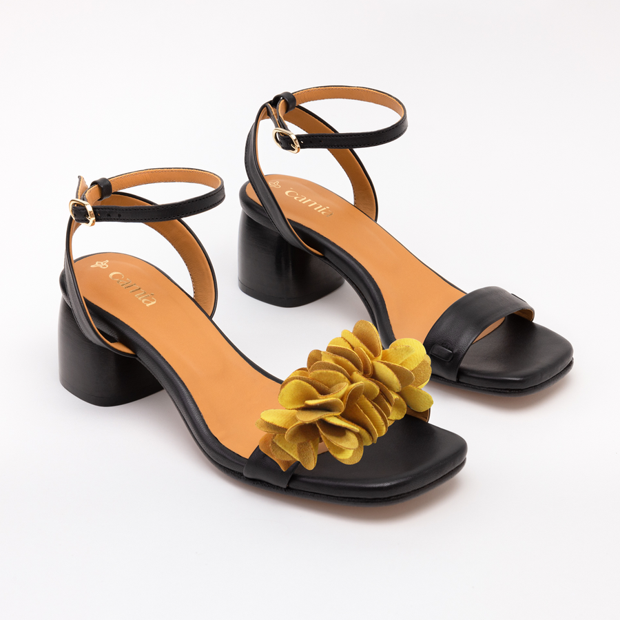 Flower Heel Sandals